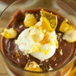 No Bake Hazelnut Cheesecake Parfaits With Candied Hazelnuts - delicious cheesecake parfaits with chocolate pudding. The perfect no bake summer dessert. www.livingsweetmoments.com